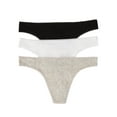 thumbnail image 1 of OnGossamer Womens Cabana Cotton Low Rise Hip G Thong 3-Pack Style-1412P3, 1 of 4