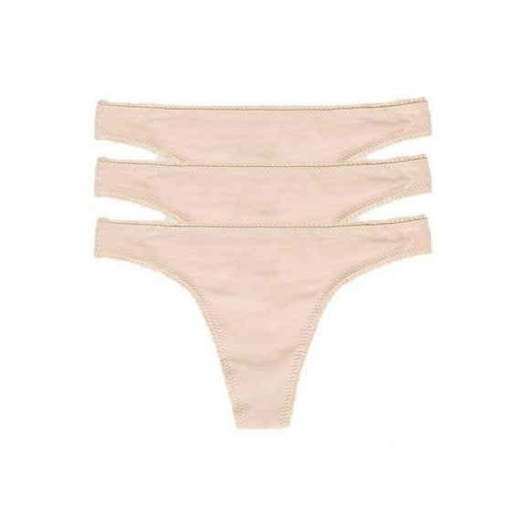 OnGossamer Womens Cabana Cotton Low Rise Hip G Thong 3-Pack Style-1412P3