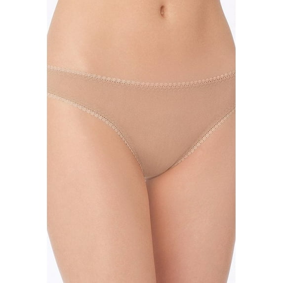 OnGossamer Womens Mesh Low-Rise Panty g String and Thong Panties, Mocha, Small-Medium US