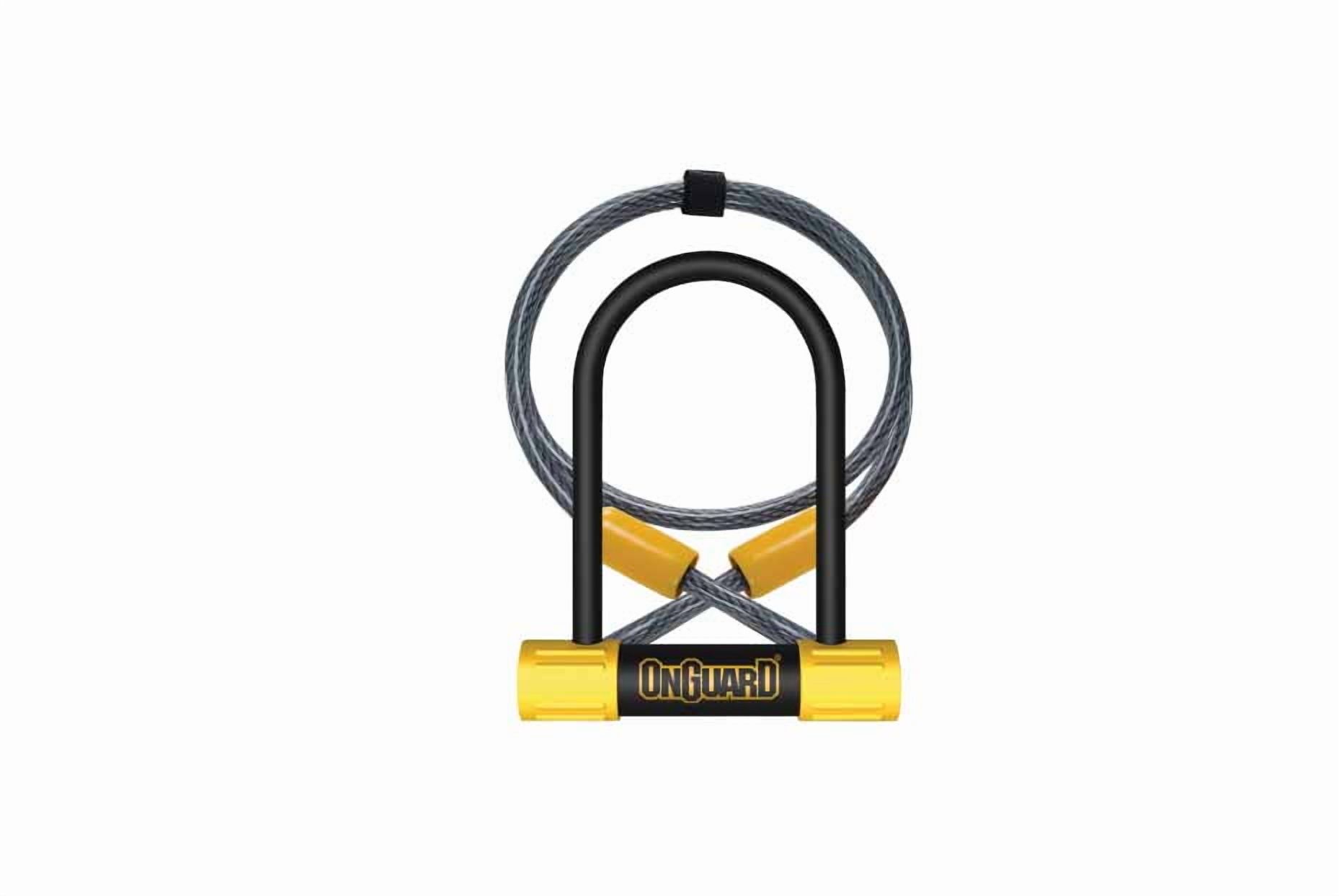 OnGuard BullDog Series U-Lock 3.5 x 5.5" Black/Yellow with cable