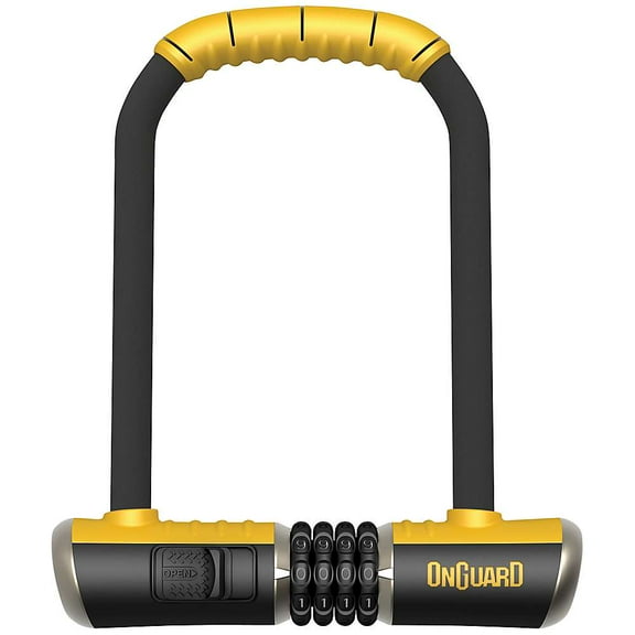 OnGuard Bulldog Combo U-Lock: 4.5 x 9", Black/Yellow