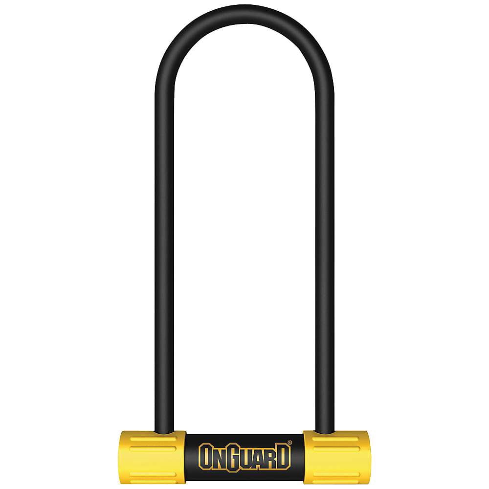OnGuard Bulldog Mini LS U-Lock: 3.55 x 9.46" Black/Yellow Reinforced Sleeve