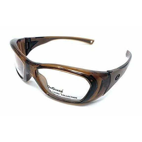 OnGuard Safety Eyewear OG-210S RxAble Chestnut Brown Glasses Goggles 57-16-120