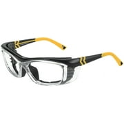 OnGuard Safety Eyewear OG-225SFDD w Full Dust Dam Black Yellow Med 57mm Large 61