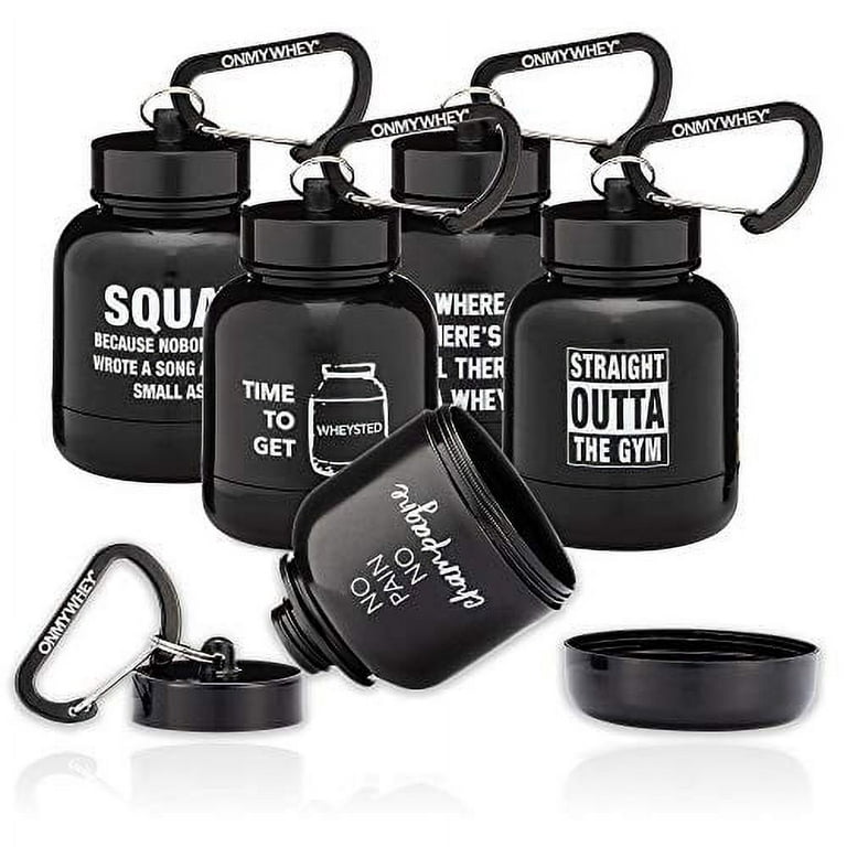 OnMyWhey Protein Container Funnel And Keychain, 75cc, Punny 3-Pack