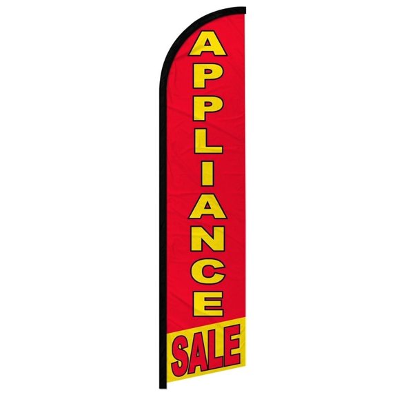 OnPoint Wares| Appliance Sale Windless Banner Flag | Advertising Flag/Business Flags | 11.5ft x 2.5ft
