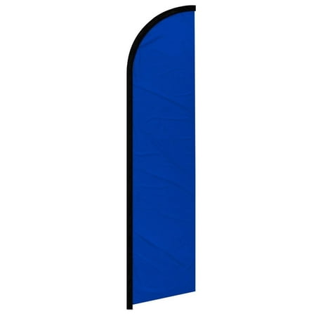 OnPoint Wares| Blue Solid Color Windless Banner Flag | Advertising Flag/Business Flags | 11.5ft x 2.5ft