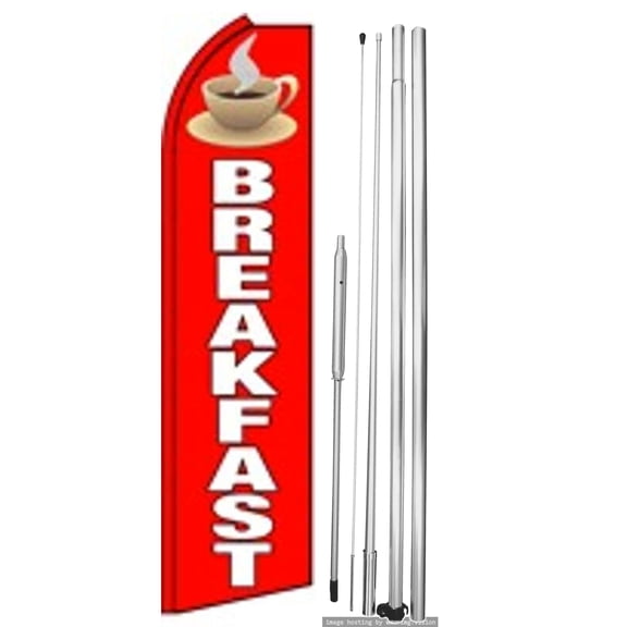 OnPoint Wares | Breakfast Swooper Flag |Advertisement /Business Flags | Feather Flag