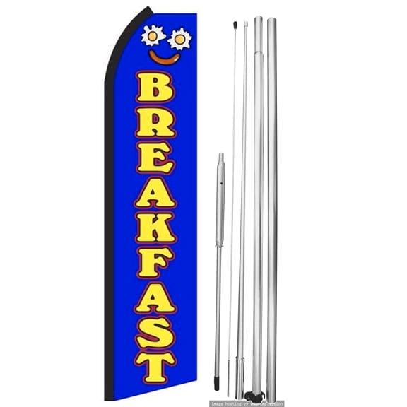 OnPoint Wares | Breakfast Swooper Flag |Advertisement /Business Flags | Feather Flag