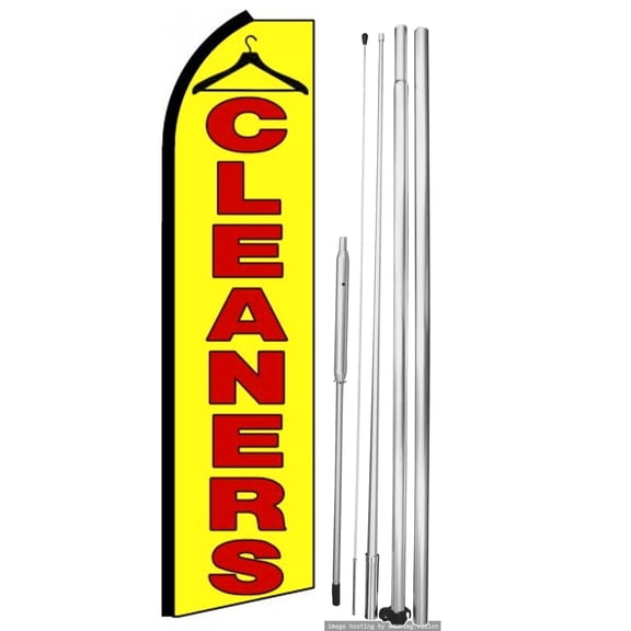OnPoint Wares | Cleaners Swooper Flag |Advertisement /Business Flags | Feather Flag