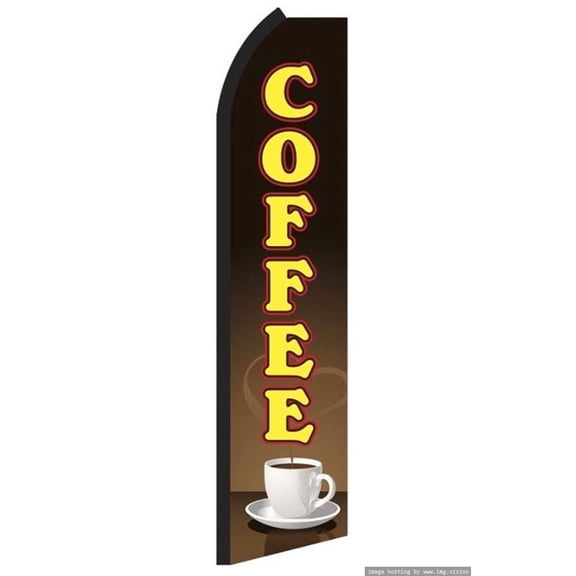 OnPoint Wares| Coffee Espresso Swooper Flag- Pack of 2 | Advertising Flag/Business Flags | 11.5ft x 3.5ft