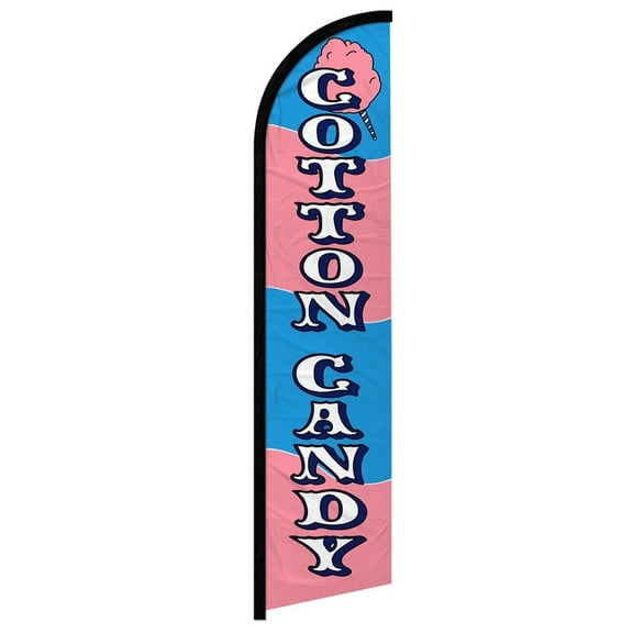 OnPoint Wares| Cotton Candy Windless Banner Flag | Advertising Flag/Business Flags | 11.5ft x 2.5ft