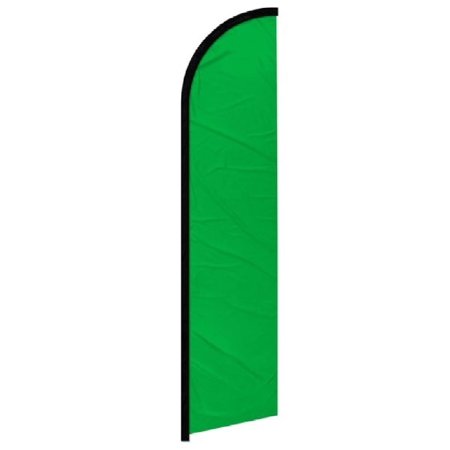 OnPoint Wares| Green Solid Color Windless Banner Flag | Advertising Flag/Business Flags | 11.5ft x 2.5ft
