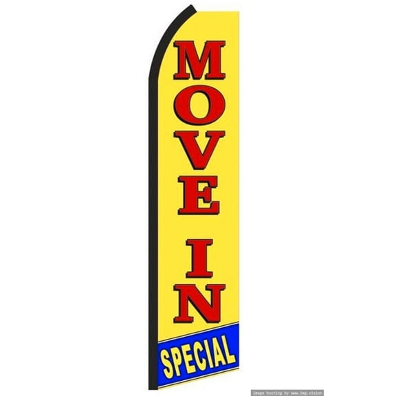 OnPoint Wares |Move In Special Swooper Flag (Hardware Not Included) |Advertisement /Business Flags | Feather Flag |(11.5ft * 3ft)