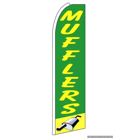 OnPoint Wares Mufflers Advertising Flag | 11.5ft x 3.5ft