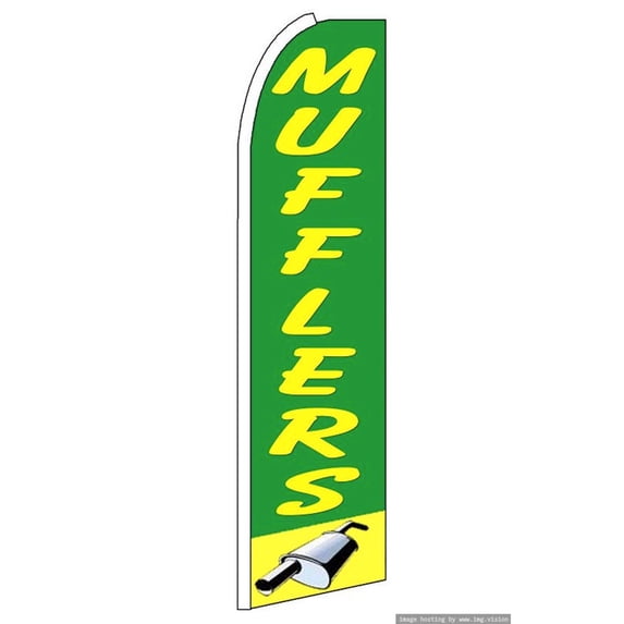 OnPoint Wares Mufflers Advertising Flag | 11.5ft x 3.5ft