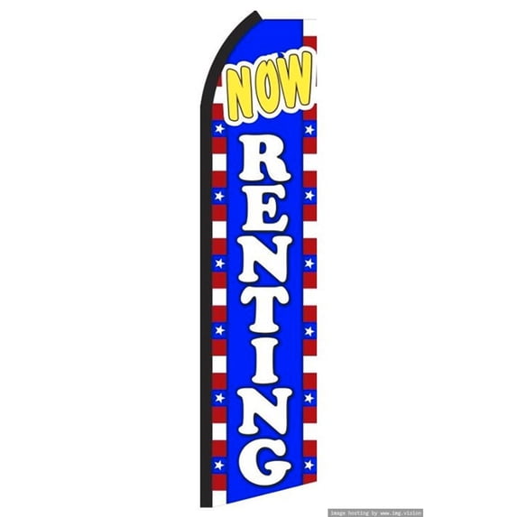 OnPoint Wares |Now Renting Swooper Flag (Hardware Not Included) |Advertisement /Business Flags | Feather Flag |(11.5ft * 3ft)