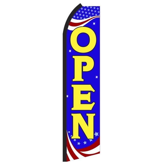 OnPoint Wares |Open Swooper Flag (Hardware Not Included) |Advertisement /Business Flags | Feather Flag |(11.5ft * 3ft)