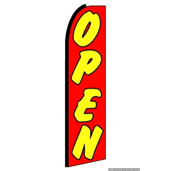 OnPoint Wares |Open Swooper Flag (Hardware Not Included) |Advertisement /Business Flags | Feather Flag |(11.5ft * 3ft)