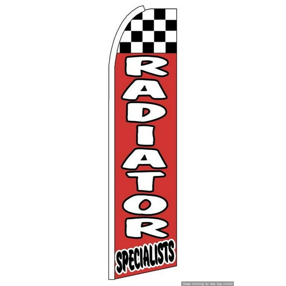 OnPoint Wares| Radiator Specialist Swooper flag | Advertising Flag/Business Flags | 11.5ft x 3.5ft