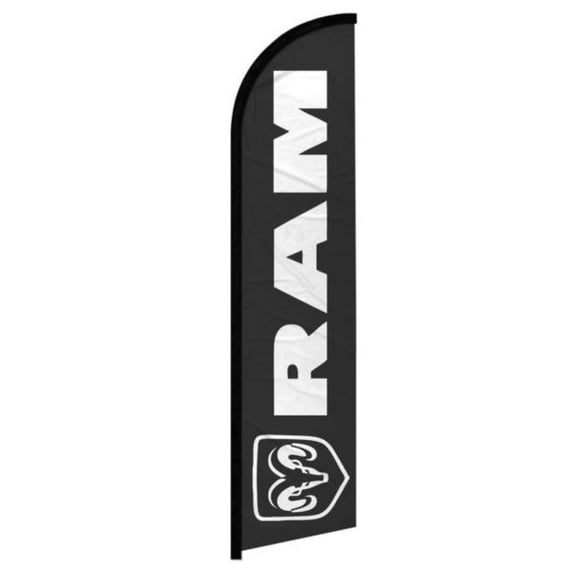 OnPoint Wares| Ram Windless Banner Flag | Advertising Flag/Business Flags | 11.5ft x 2.5ft
