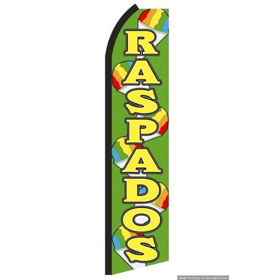 OnPoint Wares| Raspados(Green) Swooper flag | Advertising Flag/Business Flags | 11.5ft x 3.5ft