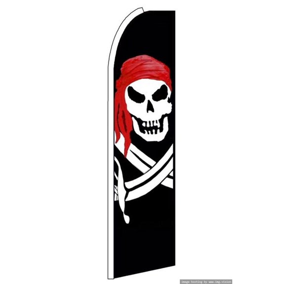OnPoint Wares| Red Bandana Swooper flag | Advertising Flag/Business Flags | 11.5ft x 3.5ft