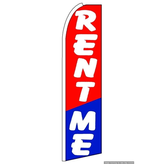 OnPoint Wares| Rent Me Swooper Flag | Advertising Flag/Business Flags | 11.5ft x 3.5ft