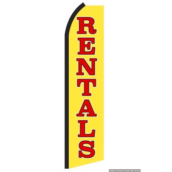 OnPoint Wares| Rentals Swooper Flag | Advertising Flag/Business Flags | 11.5ft x 3.5ft