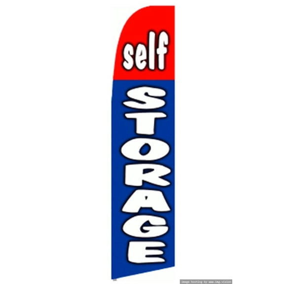 OnPoint Wares| Self Storage Swooper Flag | Advertising Flag/Business Flags | 11.5ft x 3.5ft