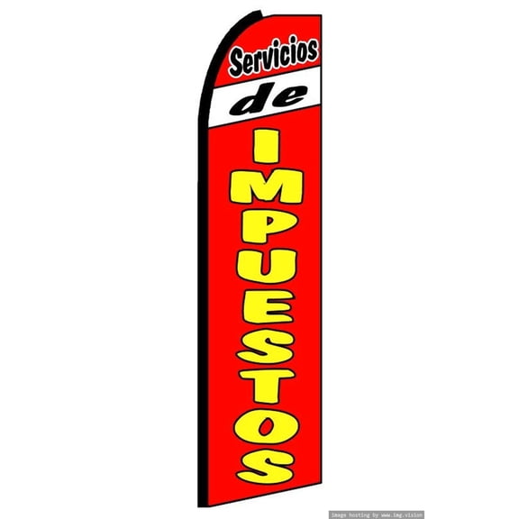 OnPoint Wares| Servicio De Impuesto Swooper Flag | Advertising Flag/Business Flags | 11.5ft x 3.5ft