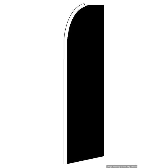 OnPoint Wares| Solid Black Swooper Flag | Advertising Flag/Business Flags | 11.5ft x 3.5ft
