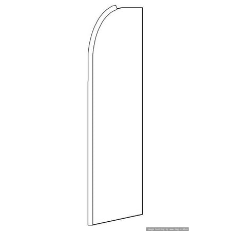 OnPoint Wares| Solid White Swooper Flag | Advertising Flag/Business Flags | 11.5ft x 3.5ft