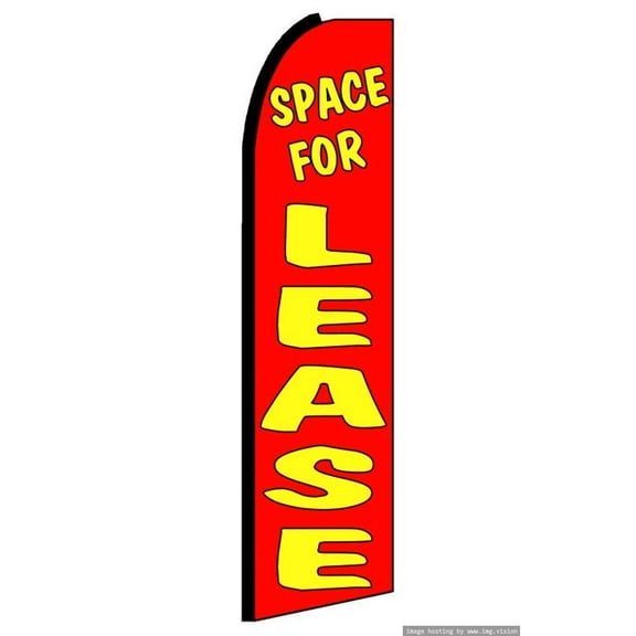 OnPoint Wares| Space For Lease Swooper Flag | Advertising Flag/Business Flags | 11.5ft x 3.5ft