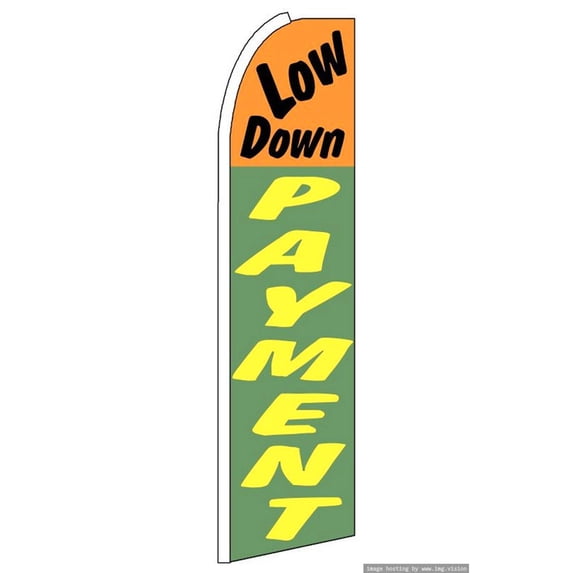 OnPoint Wares Super Low Down Payment Advertisement /Business Flags g | 11.5ft x 3.5ft