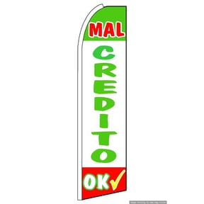 OnPoint Wares Super Mal Credito OK Advertising Flag | 11.5ft x 3.5ft