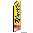 thumbnail image 1 of OnPoint Wares Super Nails Advertising Flag | 11.5ft x 3.5ft, 1 of 3