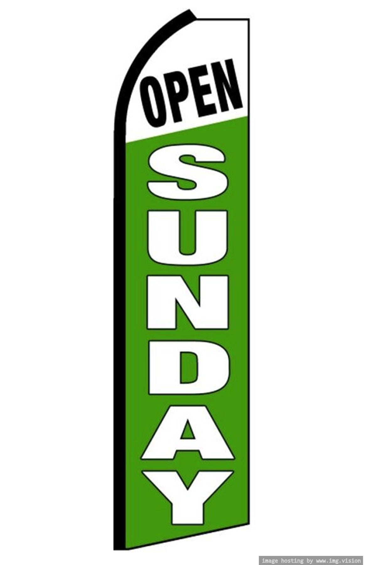 OnPoint Wares Super Open Sunday Advertising Flag | 11.5ft x 3.5ft ...