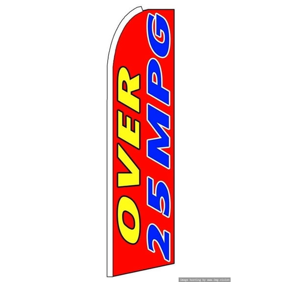 OnPoint Wares Super Over 20 Mpg Advertising Flag | 11.5ft x 3.5ft