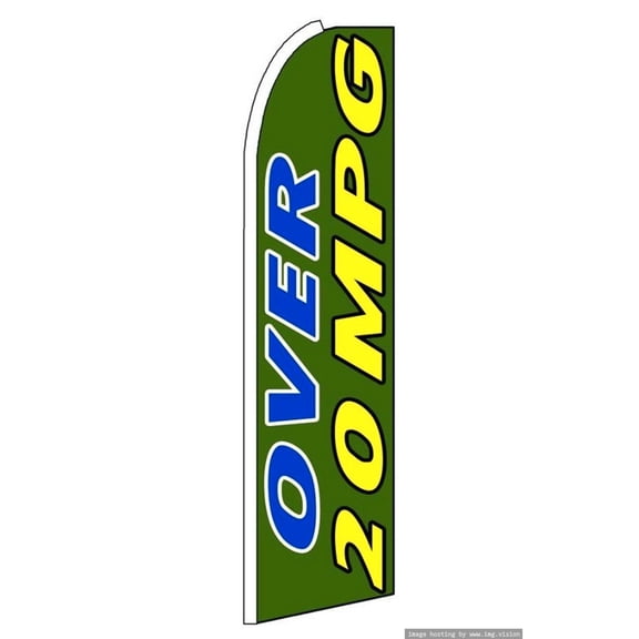 OnPoint Wares Super Over 20 Mpg Advertising Flag | 11.5ft x 3.5ft