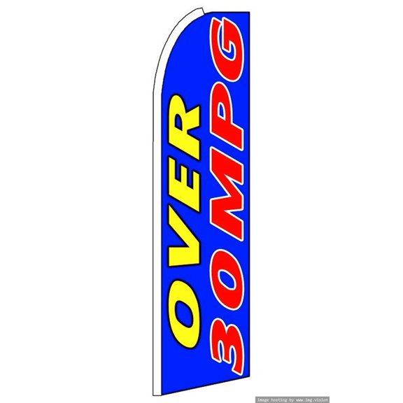 OnPoint Wares Super Over 30 Mpg Advertising Flag | 11.5ft x 3.5ft