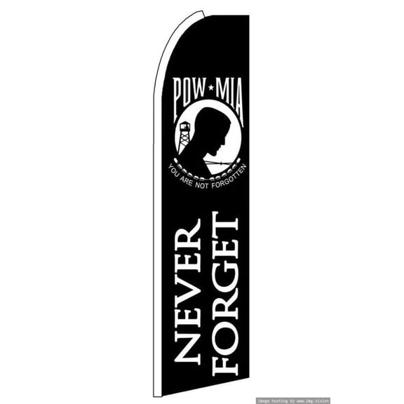 OnPoint Wares Super Pow Never Forget Advertising Flag | 11.5ft x 3.5ft