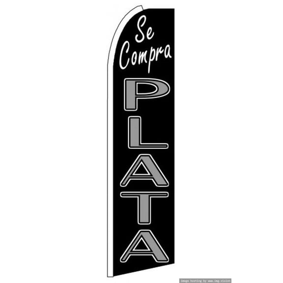 OnPoint Wares Super Se Compra Plata Advertising Flag | 11.5ft x 3.5ft