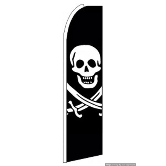 OnPoint Wares Super Skull Advertising Flag | 11.5ft x 3.5ft