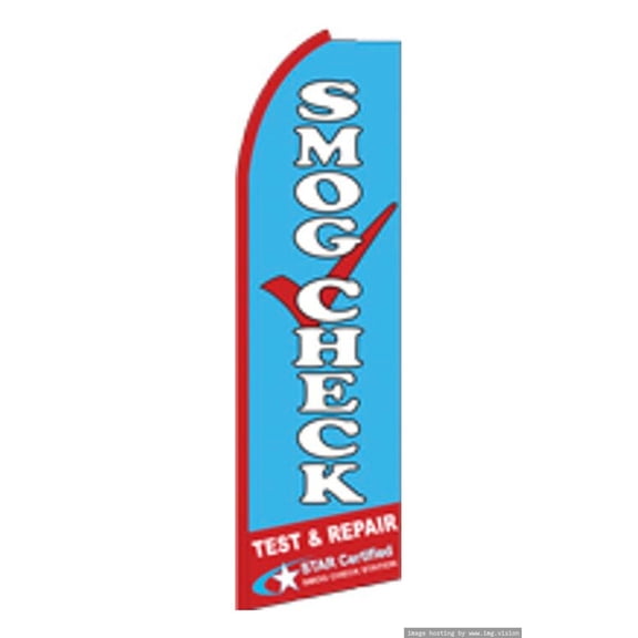 OnPoint Wares Super Smog Check Test & Repair Advertising Flag | 11.5ft x 3.5ft