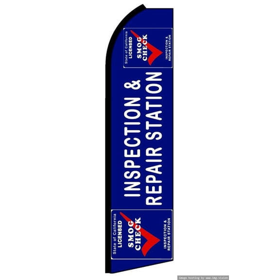 OnPoint Wares Super Smog Inspection & Repair Station Advertising Flag | 11.5ft x 3.5ft
