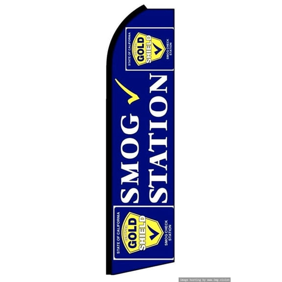 OnPoint Wares Super Smog Station Advertising Flag | 11.5ft x 3.5ft