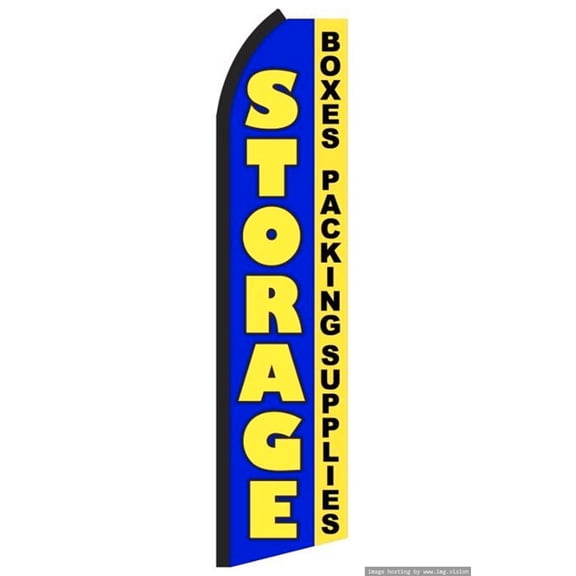 OnPoint Wares Super Storage Boxes Packing Supply Advertising Flag | 11.5ft x 3.5ft