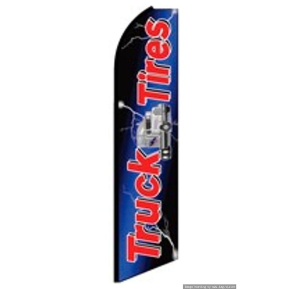 OnPoint Wares Super Truck Tires Advertising Flag | 11.5ft x 3.5ft