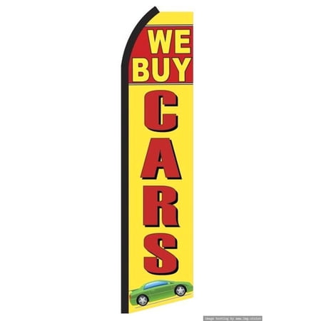 OnPoint Wares Super We Buy Cars Advertising Flag | 11.5ft x 3.5ft